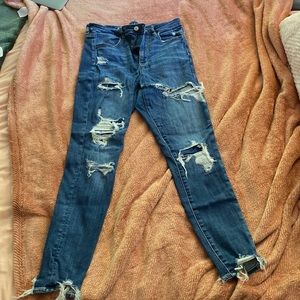 American Eagle ripped skinny jeans